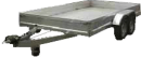Släpvagn boggi, totalvikt 1300 kg, bromsad (Heco aluminium)