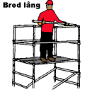 Stegställning B1,3 - L 2,5 - H3,0 med stege