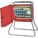 Undercentral med stativ, 32 amp